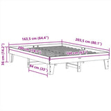 Bed Frame without Mattress 160x200 cm Solid Wood Pine 855349
