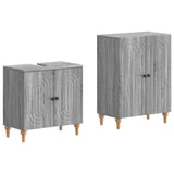 2 Piece Bathroom Cabinet Set ALKMAAR Grey Sonoma 3417591
