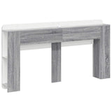 Headboard Cabinet with Storage Grey Sonoma Engineered Wood 8001216