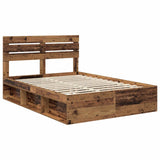 Bed Frame with Headboard Old Wood 160 x 200 cm Solid Pine Wood 3411397