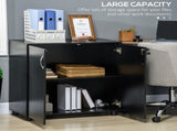 Two-Tier Locking Office Storage Cabinet - Black T3398P330506