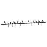 Sliding Door Hardware Kit 400 cm Steel Black 3295742