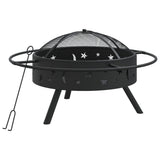 Fire Pit with Poker 70 cm XXL Steel 360064