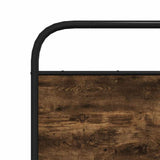 Bed Frame Without Mattress 140x190 cm Smoked Oak Engineered Wood 4100209