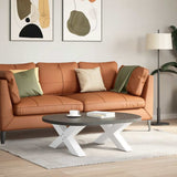 Coffee Table Legs X-Shaped 2 pcs White 70x cm Steel 4012945