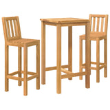 Outdoor Bar Set 3 pcs Untreated Solid Teak Wood 3422497