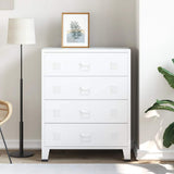 Industrial Drawer Cabinet White 78x40x93 cm Metal 339616