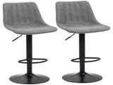 Modern Bar Stools Set of 2, Height Adjustable Swivel Bar Chairs with Backrest, Gas Lift and T3398P328163
