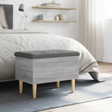 Storage Bench Grey Sonoma 62x42x46 cm Engineered Wood 835073