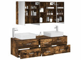 Bathroom Furniture Set 4 pcs Smoked Oak 3406787