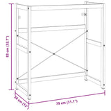 Bathroom Washbasin Frame White 79x38x83 cm Iron 338498
