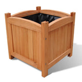Wooden Raised Bed 30 x 30 x 30 cm Set of 2 41301