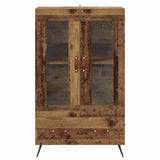 Highboard Old Wood 69.5 x 31 x 115 cm Engineered Wood and Glass 882505