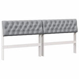 Upholstered Headboard Light Grey 180 cm Solid Pine Wood 879163
