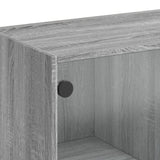 Highboard with Doors Grey Sonoma 68x37x142 cm Engineered Wood 3295869