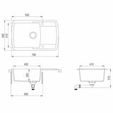 144852 Granite Kitchen Sink Single Basin Beige