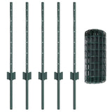 Welded Wire Fence 10 x 0.6 m PVC-Coated Steel Green 3335973