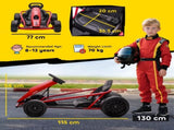 24V Electric Go Kart for Kids, Drift Ride-On Racing Go Kart with 2 Speeds, for Boys Girls Aged 8-12 T3398P348399