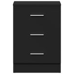Bedside Cabinet Black 38x35x56 cm Engineered Wood 800452