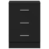 Bedside Cabinet Black 38x35x56 cm Engineered Wood 800452