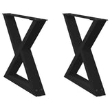 Coffee Table Legs 2 pcs Black 60x cm Steel 4012708