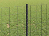Welded Wire Fence 10 x 1 m PVC-Coated Steel Grey Mesh 3336081