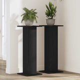 Plant Stand 2 pcs Black Oak 30 x 30 x 80 cm Engineered wood 3345111
