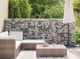 Gabion Wall with Covers Galvanised Steel 300x50x150 cm 143593