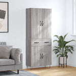 Highboard Grey Sonoma 69.5x34x180 cm Engineered Wood 3198183