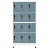 Locker Cabinet Light Grey and Dark Grey 90x45x180 cm Steel 339819