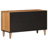 TV Cabinet with Door Natural 80 x 33 x 46 cm Solid Mango Wood 4018275