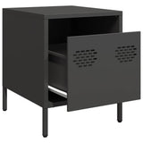 Bedside Cabinets 2 pcs Black 35x39x43.5 cm Steel 851245