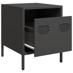 ZNTS Bedside Cabinet Black 35x39x43.5 cm Steel 851244