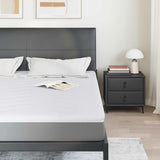 Mattress Topper White 200 x 200 x 3.5 cm Knit Fabric 4106411