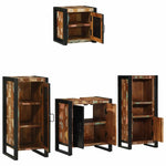 Bathroom Furniture Set 4 pcs Multicolour Solid Reclaimed Wood 3305641