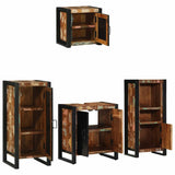 Bathroom Furniture Set 4 pcs Multicolour Solid Reclaimed Wood 3305641