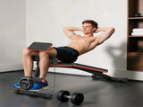 Foldable Weight Bench, Adjustable Strength Training Sit Up Ab Bench, Incline/Decline, Red T3398P349198