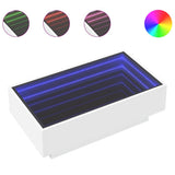 Coffee Table with LED White 90x50x30 cm Engineered Wood 847518