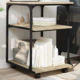 Printer Stand 3-Tier Sonoma Oak 43x48x64 cm Engineered Wood 842277