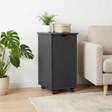 Rolling Cabinet Grey 34 x 39 x 65.5 cm Solid Pine Wood 42028358