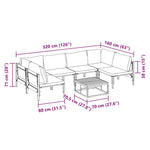 Garden Sofa Set Anthracite Steel 3378979