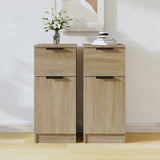 Sideboards 2 pcs Sonoma Oak 30x30x70 cm Engineered Wood 811122