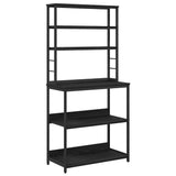 Kitchen Shelf Black Oak 80 x 40 x 168 cm Engineered Wood 883886