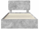 Bed Frame with Drawer Concrete Grey 90 x 200 cm Engineered Wood 3412831