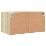 Wall Cabinet with Glass Doors Sonoma Oak 68.5x37x35 cm 836501