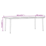 7 Piece Garden Dining Set Black 3099399