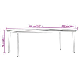 7 Piece Garden Dining Set Black 3099399