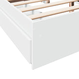 Bed Frame with Drawers without Mattress White 150x200 cm King Size 3280650