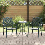 Garden Chair 2 pcs Green 55 x 56.5 x 91cm Aluminium 42002377