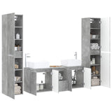 Bathroom Furniture Set 5 pcs Concrete Grey 33 x 34.5 x 160 cm 3406036